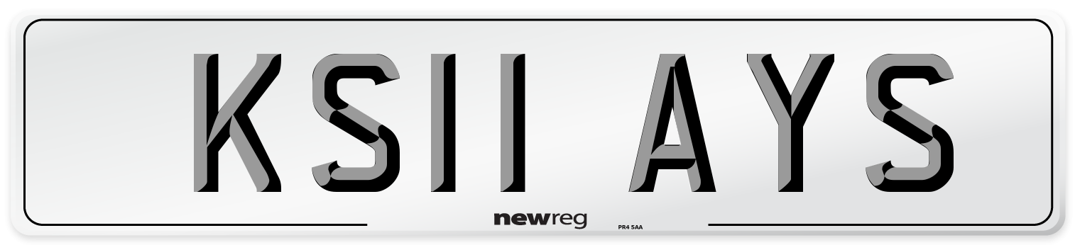 KS11 AYS Number Plate from New Reg